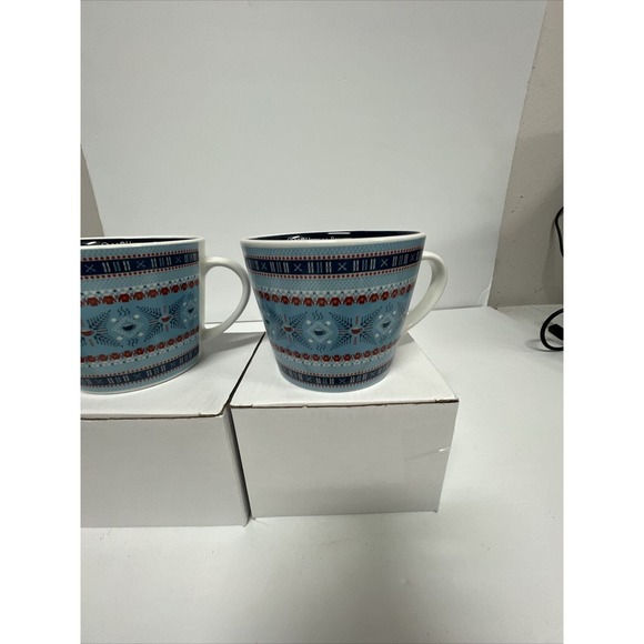 Omni Hotels & Resorts Colab W/ Honey & Hank Mug Set Of 2 fair Isle hot chocolate - Picture 3 of 8